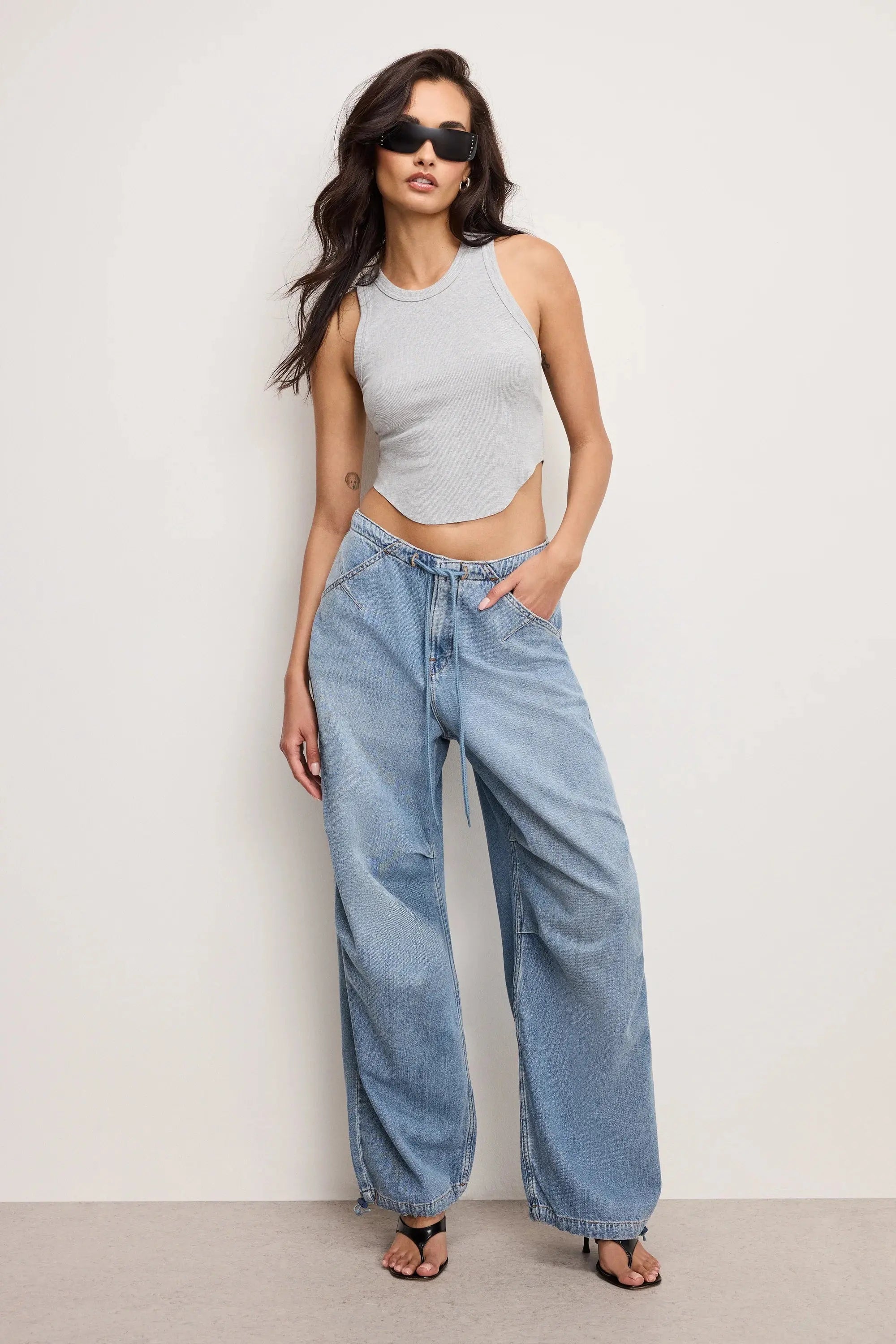 Lite Linen Denim Parachute Pants - Sprig Beauty Co