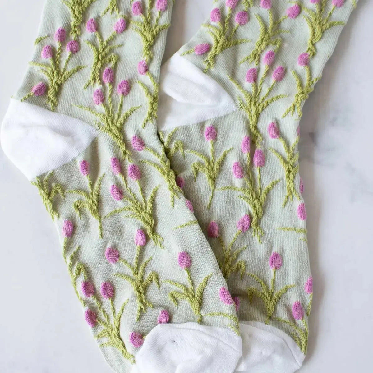 Vintage Tulip Socks - Sprig Beauty Co