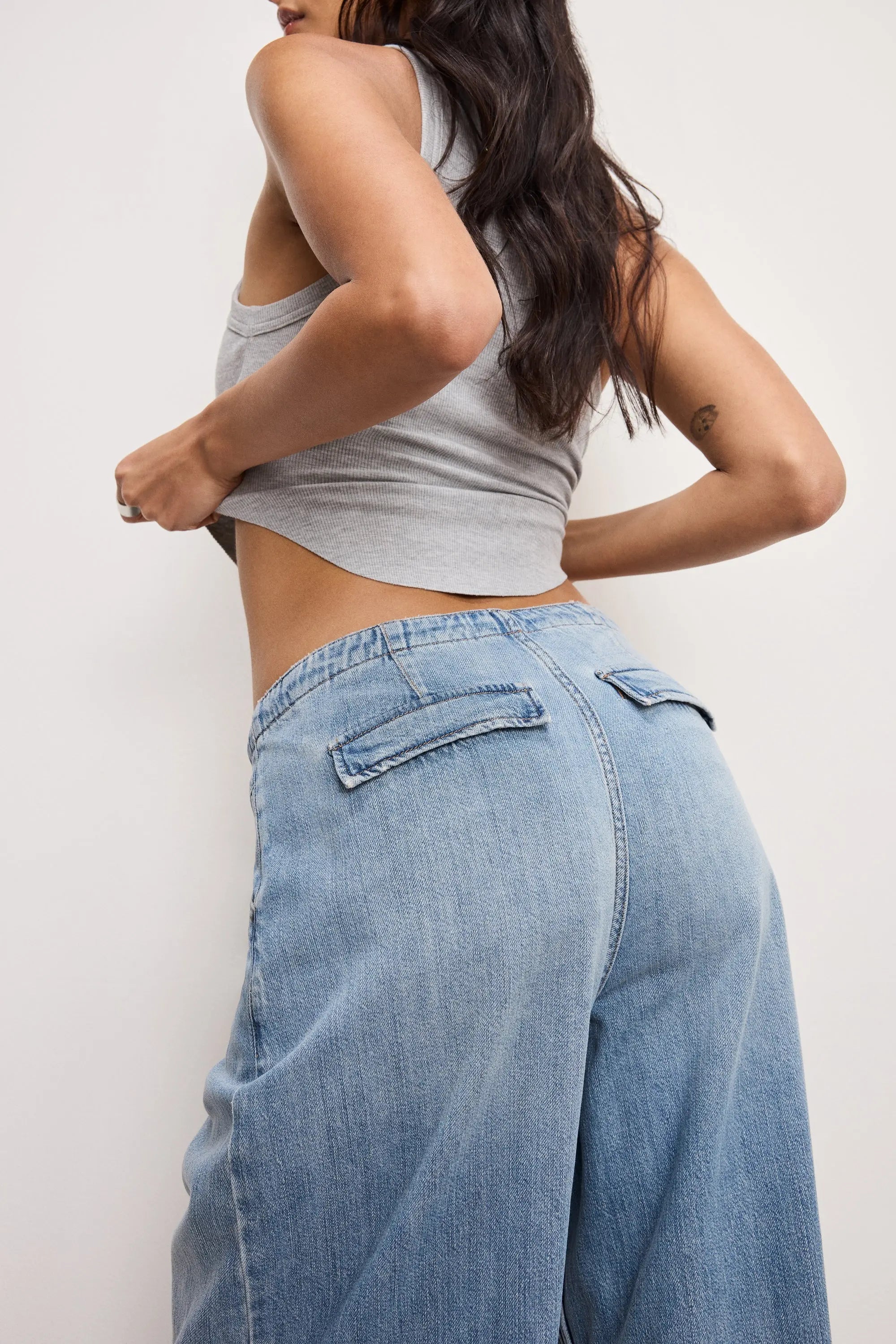 Lite Linen Denim Parachute Pants - Sprig Beauty Co
