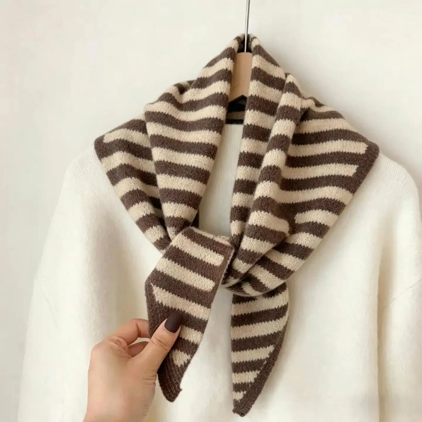 The Colette Striped Knit Scarf