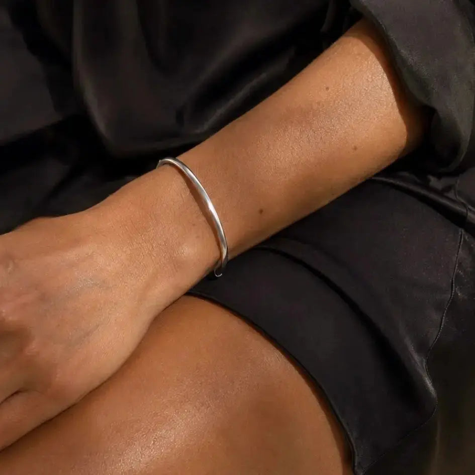 The Paros Silver Bangle