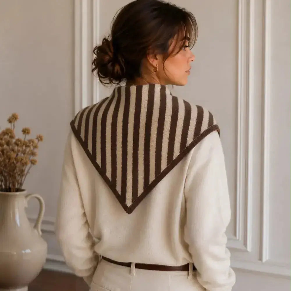The Colette Striped Knit Scarf