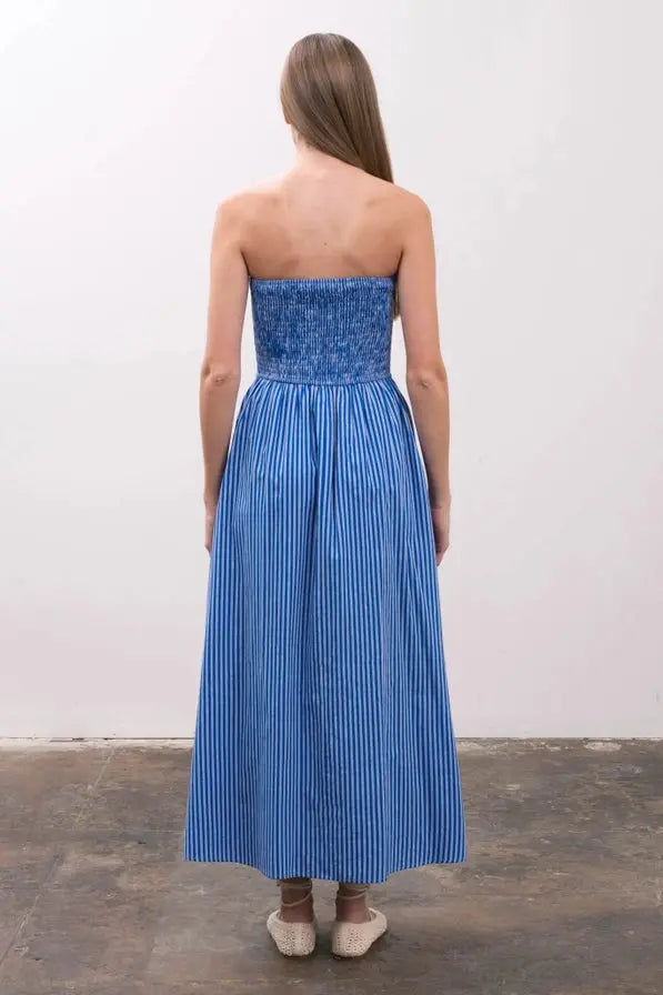 Moon River Strapless Midi Dress - Sprig Beauty Co