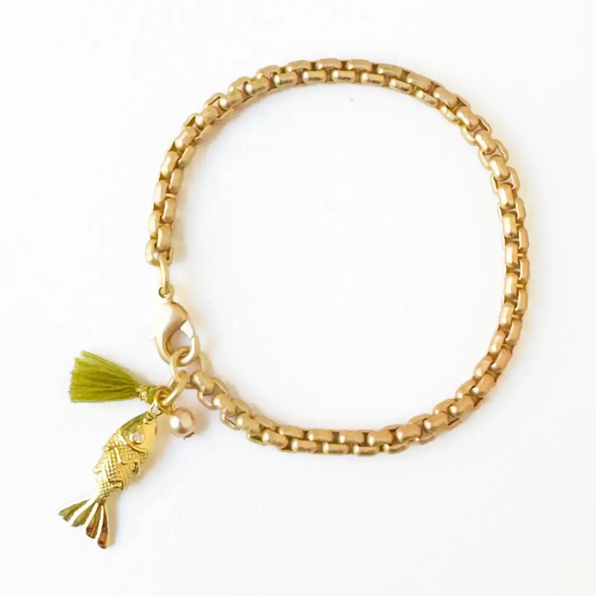 Gold Fish Charm Bracelet Nest Pretty Things