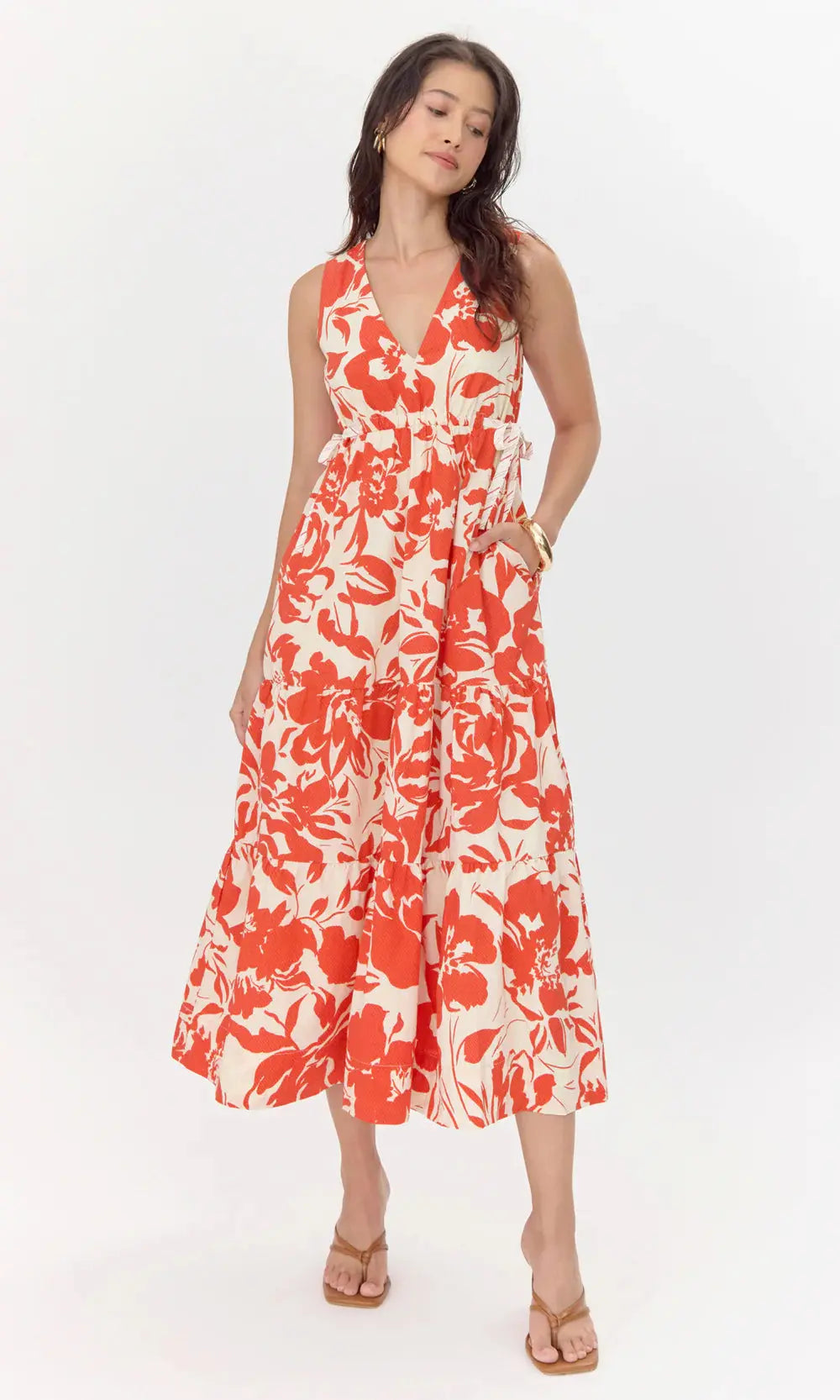 Maisy Side Tie Printed Maxi Dress - Sprig Beauty Co