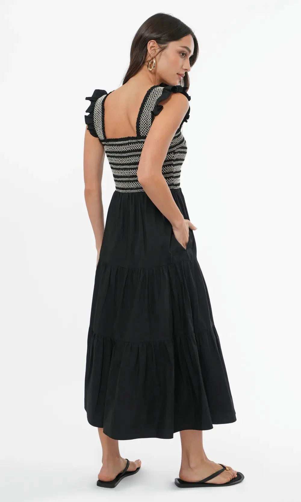Felicia Multi Stitch Midi Dress - Sprig Beauty Co
