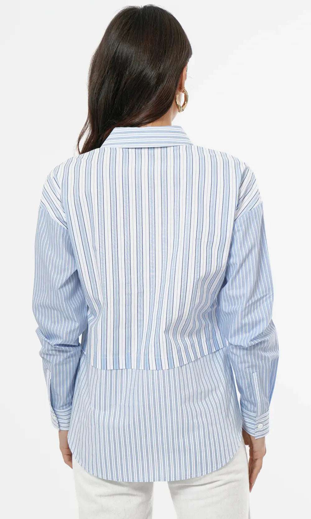Daria Mix Stripe Oversized Shirt - Sprig Beauty Co