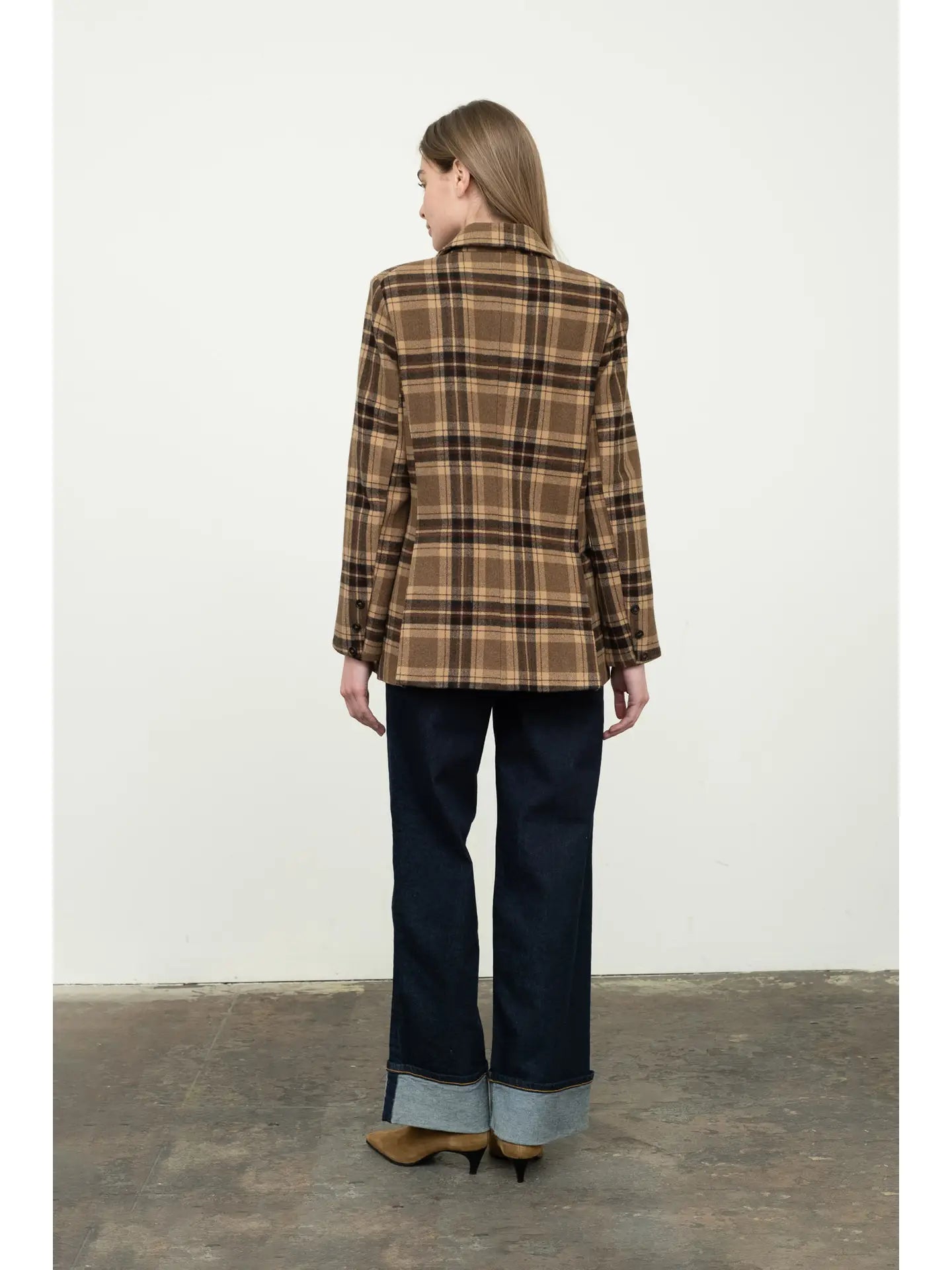 Thatcher Plaid Blazer - Sprig Beauty Co