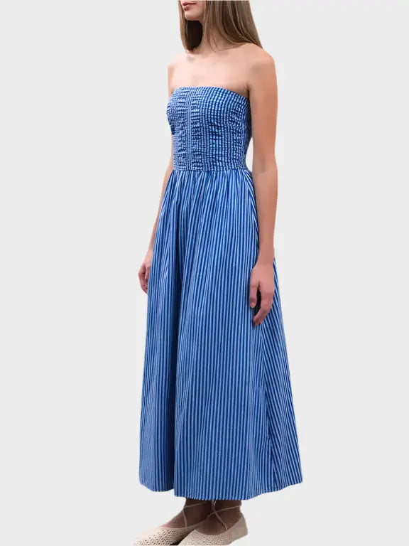 Moon River Strapless Midi Dress - Sprig Beauty Co