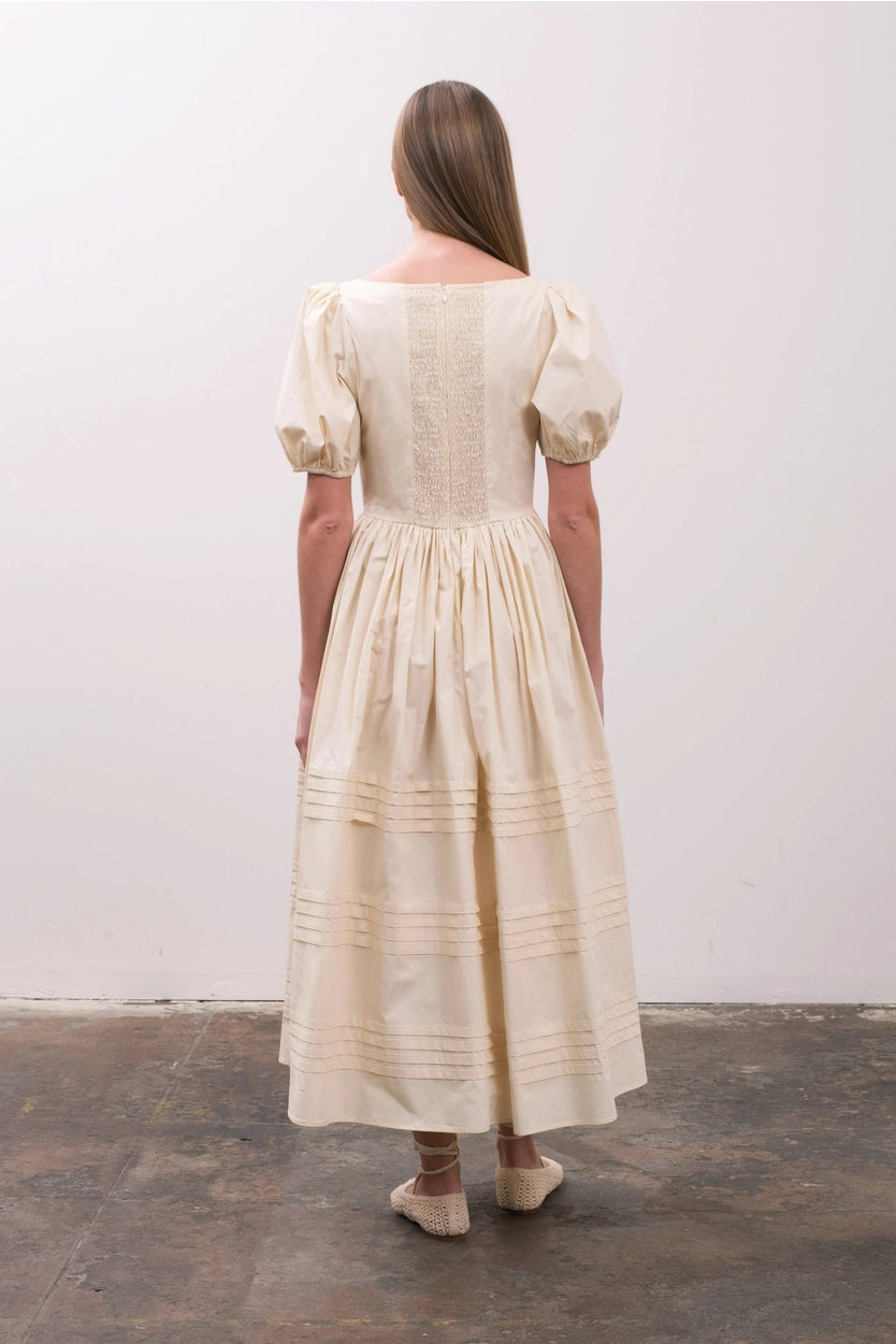 Puff Sleeve Midi Dress | Sprig Beauty Co