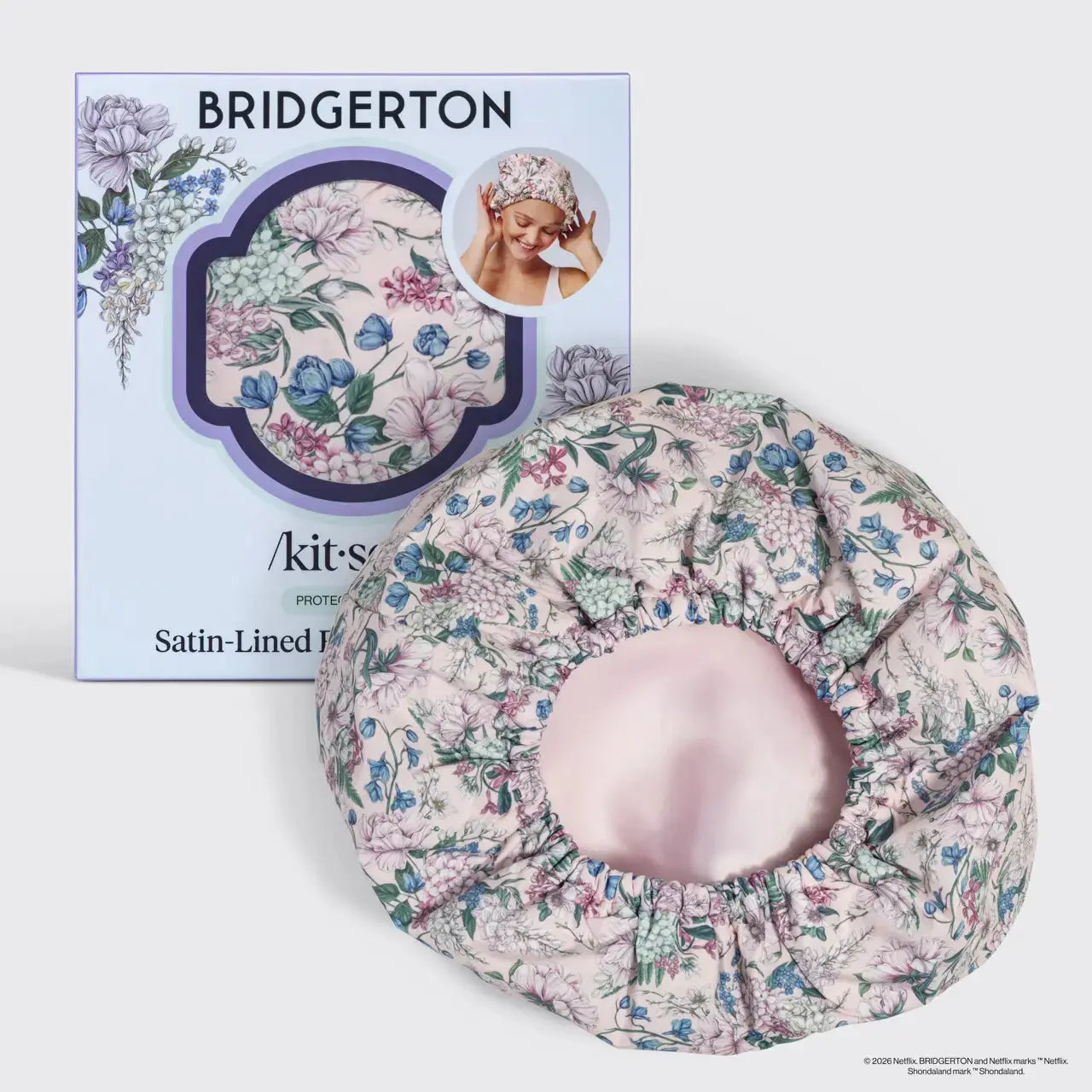 Bridgerton - Satin Lined Flexi Shower Cap - Sprig Beauty Co