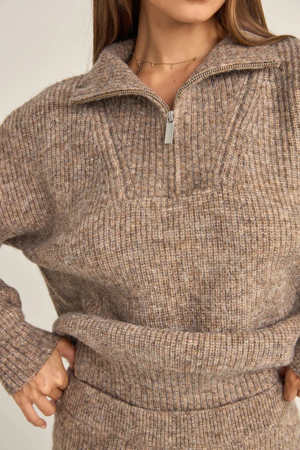 Quinn Zip Knit - Sprig Beauty Co