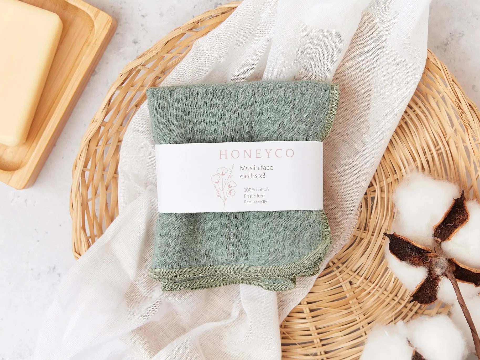 Muslin Reusable Face Cloths - Sprig Beauty Co