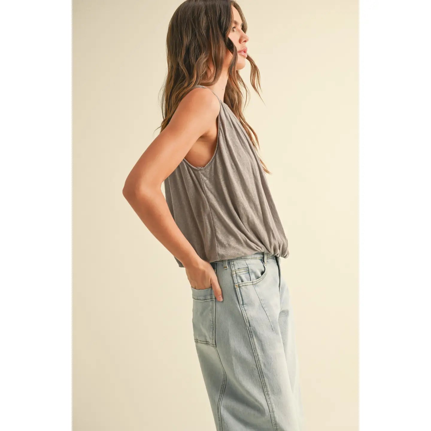 Linen Knitted Bubble Bottom Top - Sprig Beauty Co