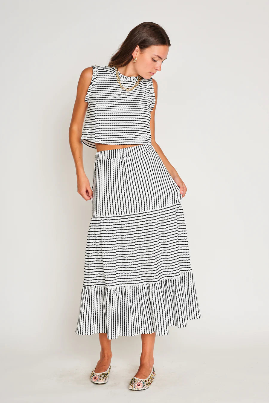Striped Maya Skirt - Sprig Beauty Co
