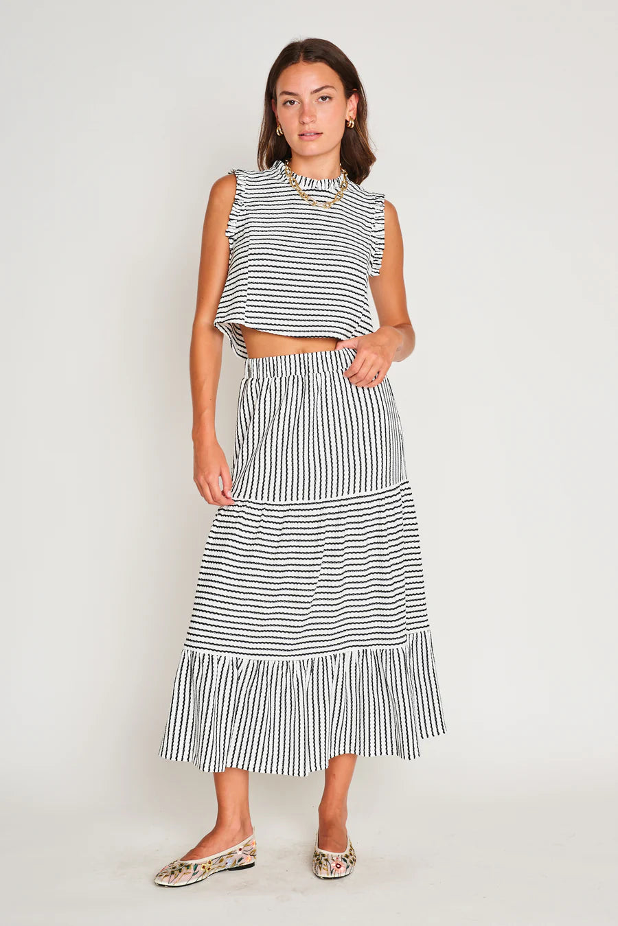 Striped Maya Skirt - Sprig Beauty Co