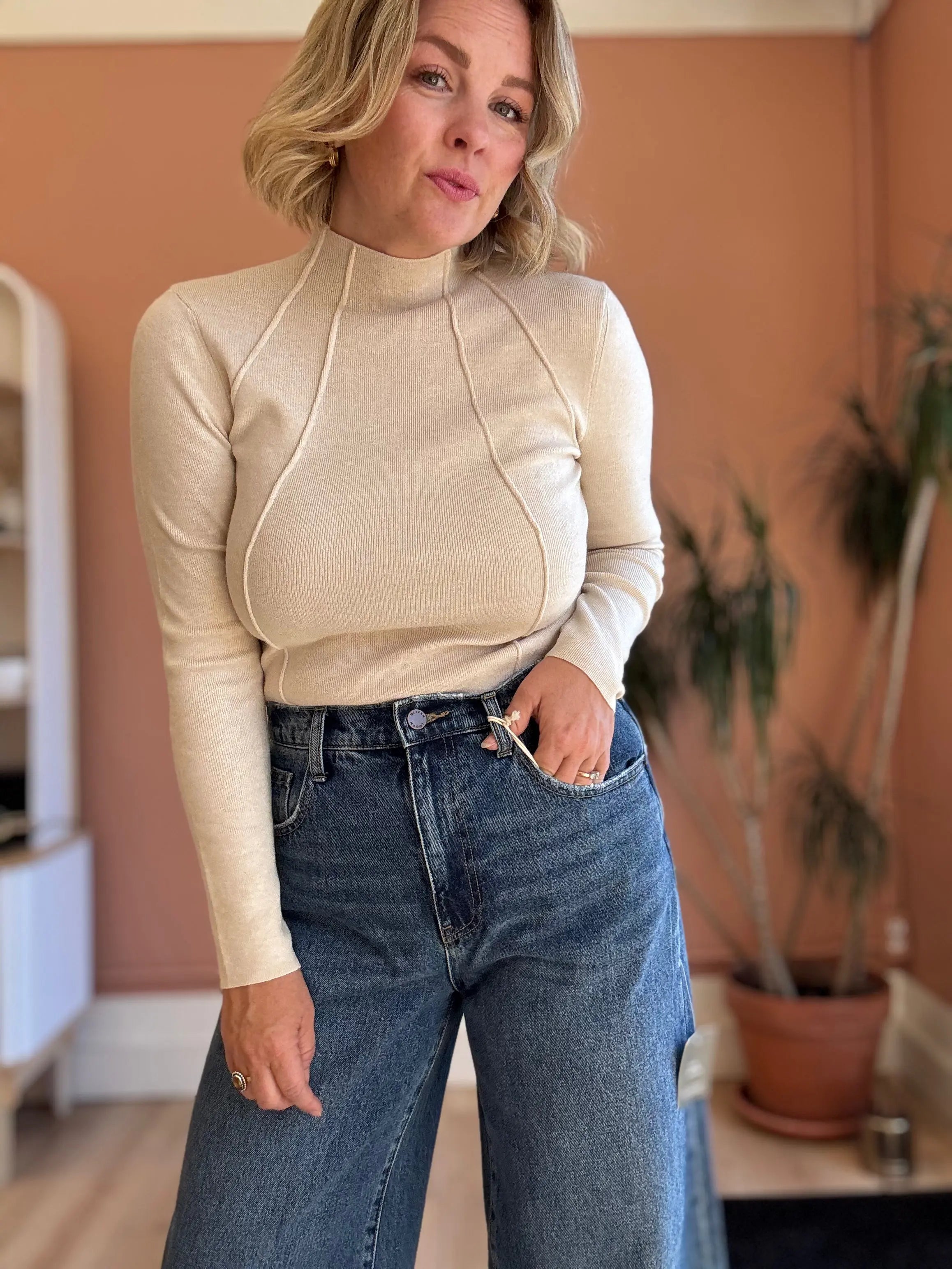 City Stitch Knit Top - Sprig Beauty Co