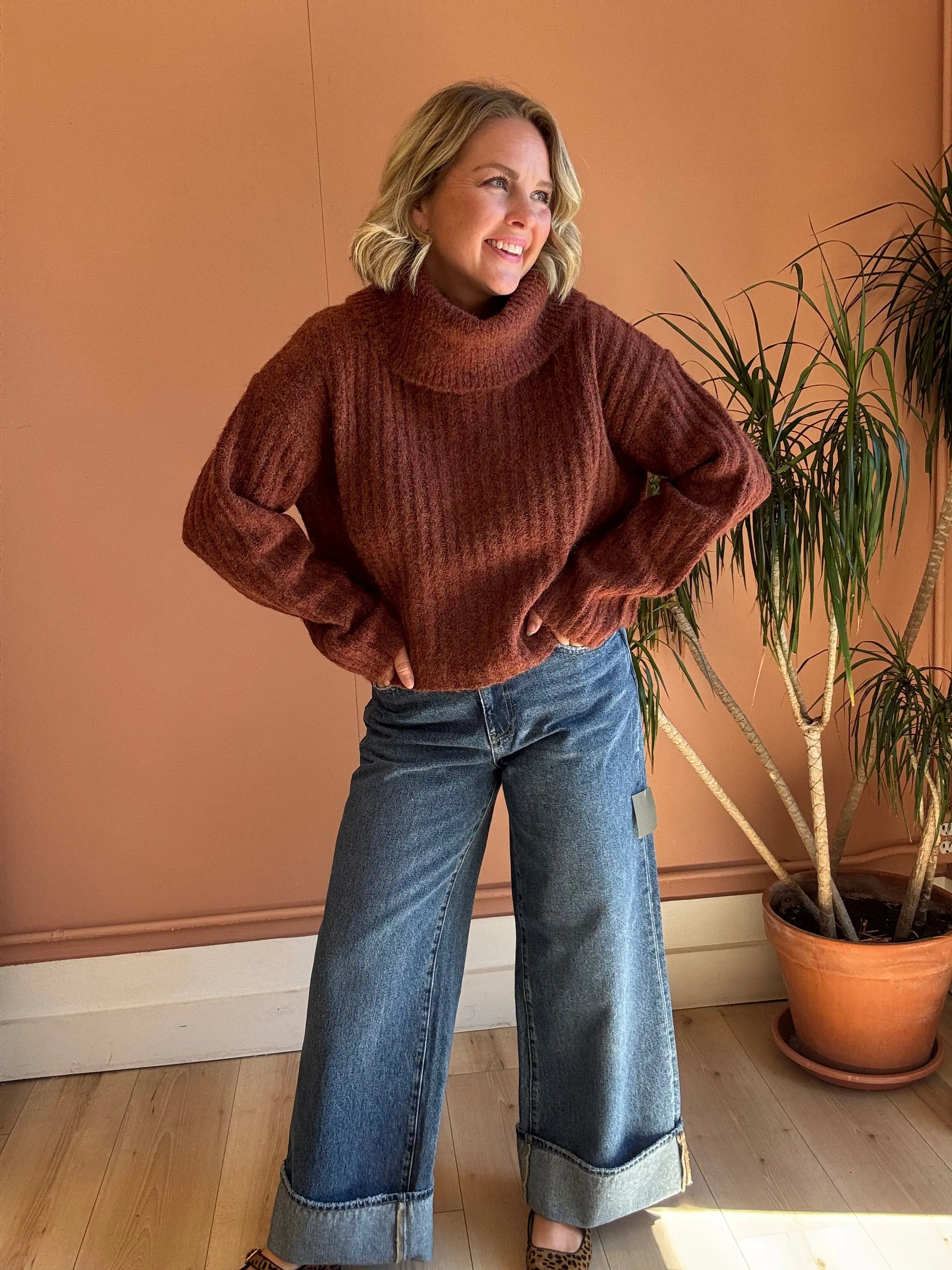 Autumn Ridge Ribbed Sweater - Sprig Beauty Co
