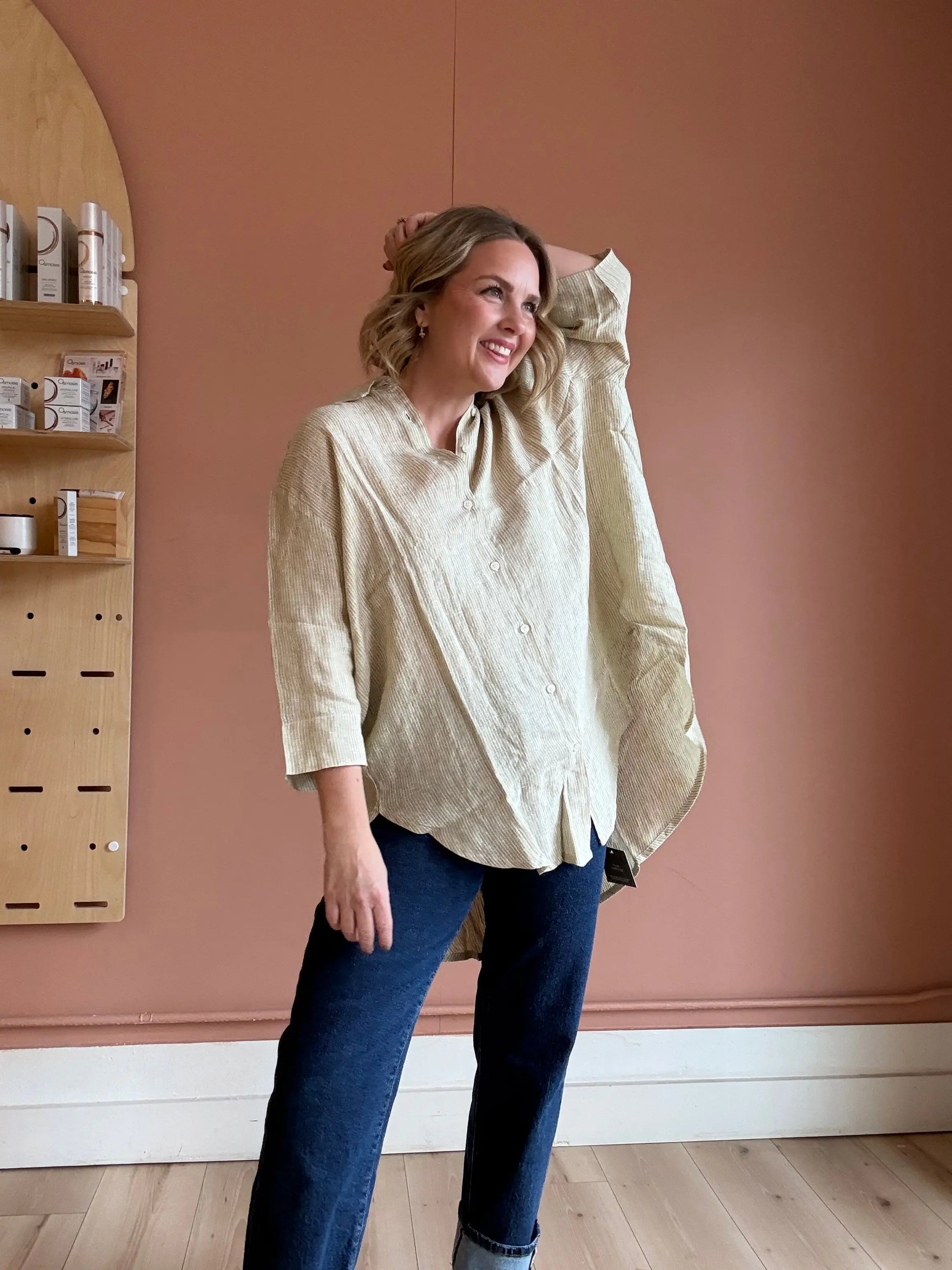 Lounge Linen Shirt - Sprig Beauty Co