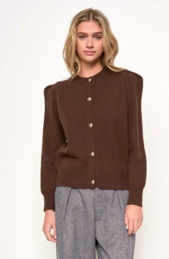 Juliet Cardigan - Chocolate - Sprig Beauty Co