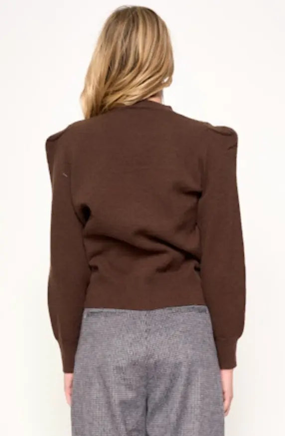Juliet Cardigan - Chocolate - Sprig Beauty Co
