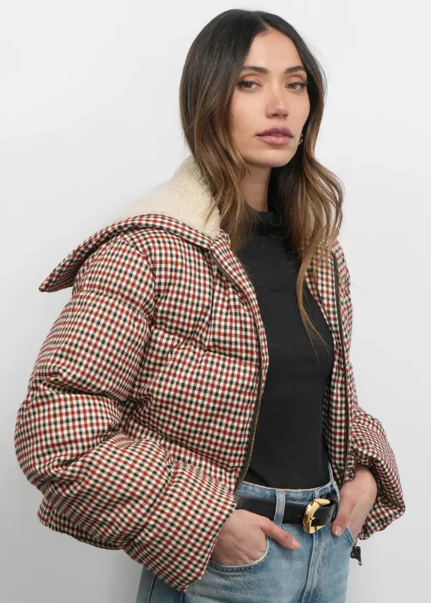 Lennox Gingham Puffer - Sprig Beauty Co