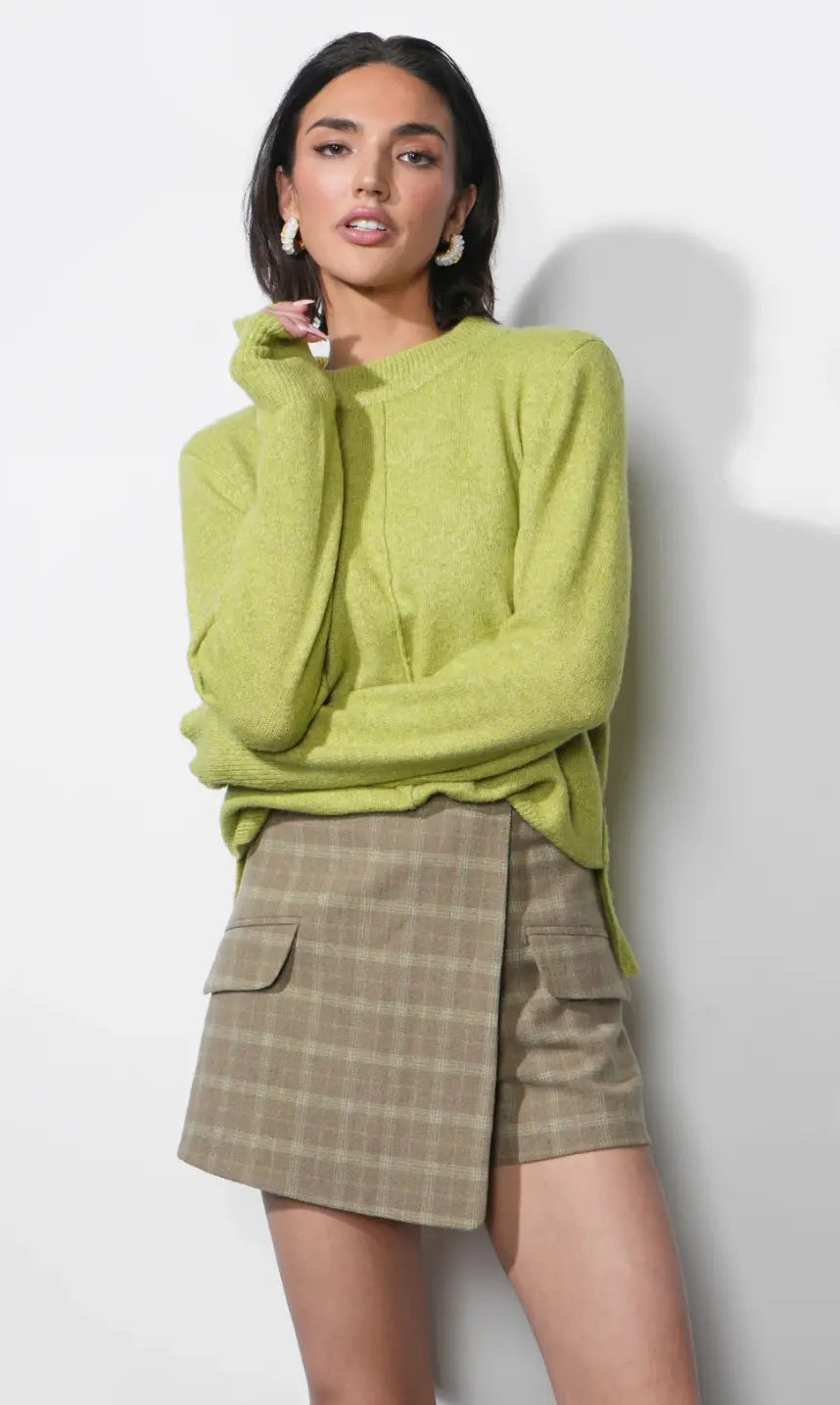 Aria Plaid Wrap Skort - Sprig Beauty Co