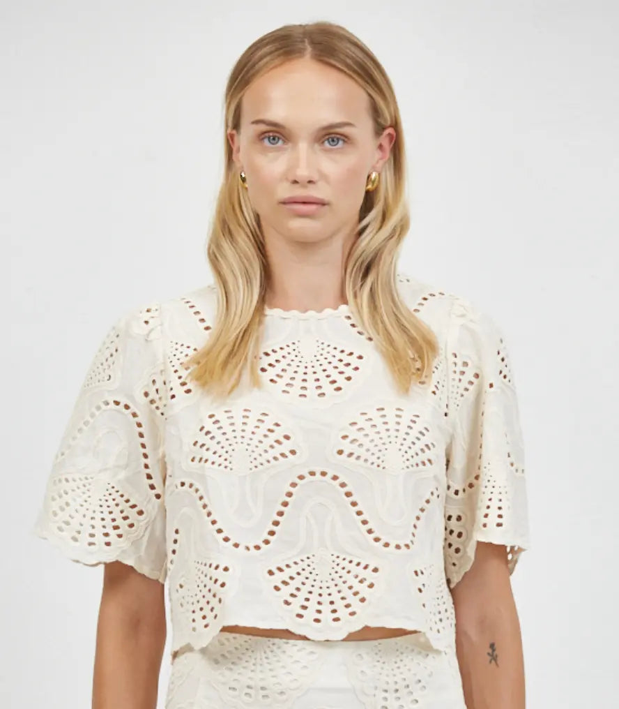 Paloma Eyelet Top - Sprig Beauty Co