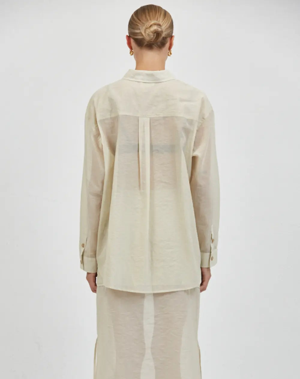 Lena Sheer Button-Up - Sprig Beauty Co