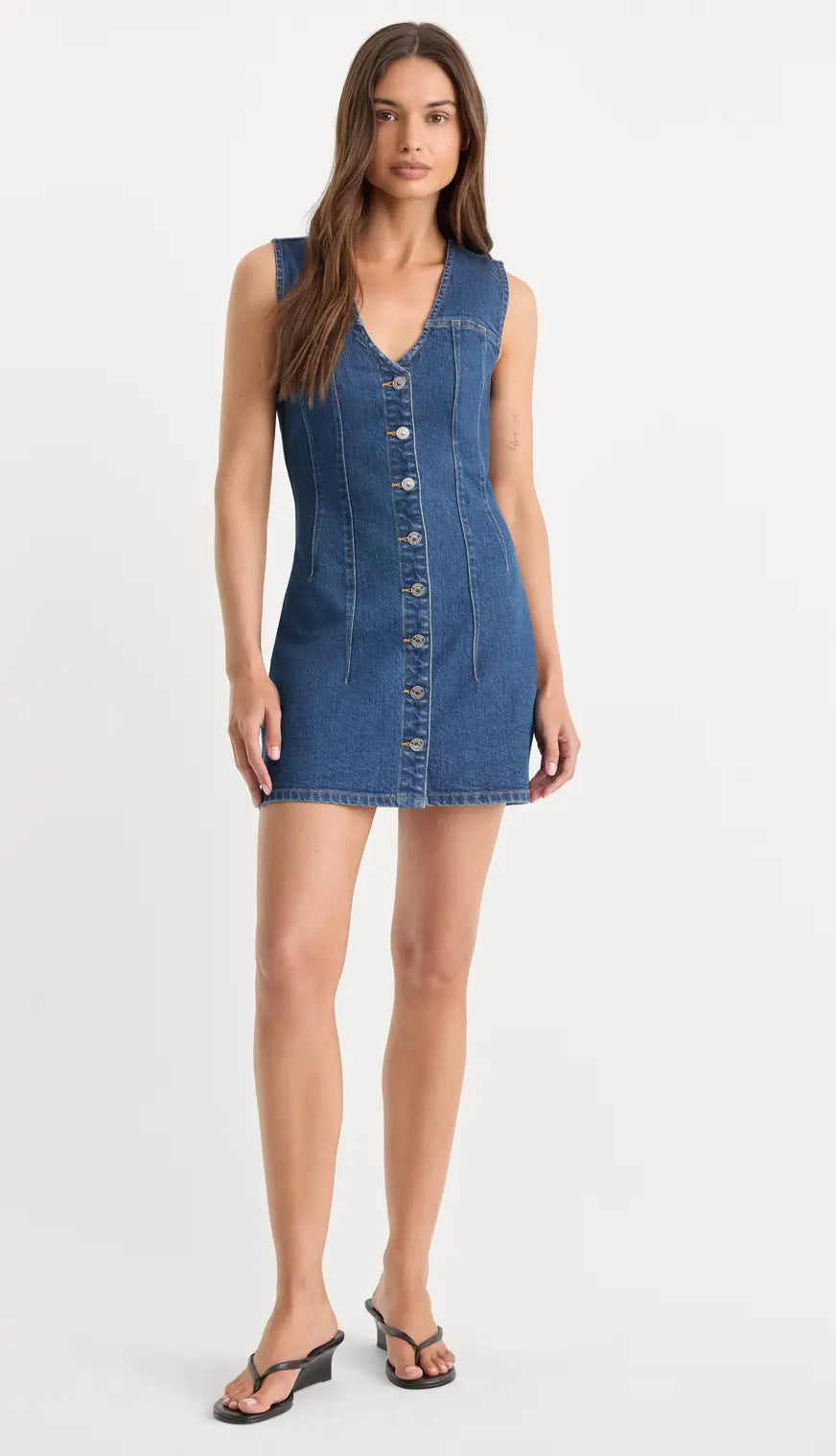 The Harper Denim Dress Good American
