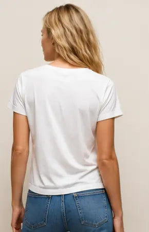 Ava Ruched Pima Cotton Tee