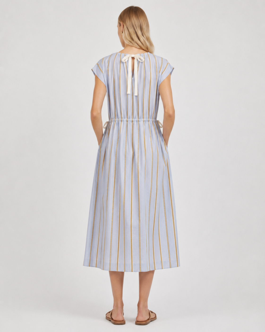 Bryce Stripe Midi Dress A.ren