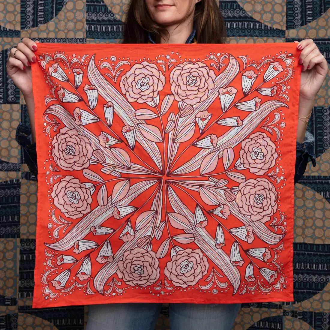 Desert Bloom Cotton Bandana Handker Bandana