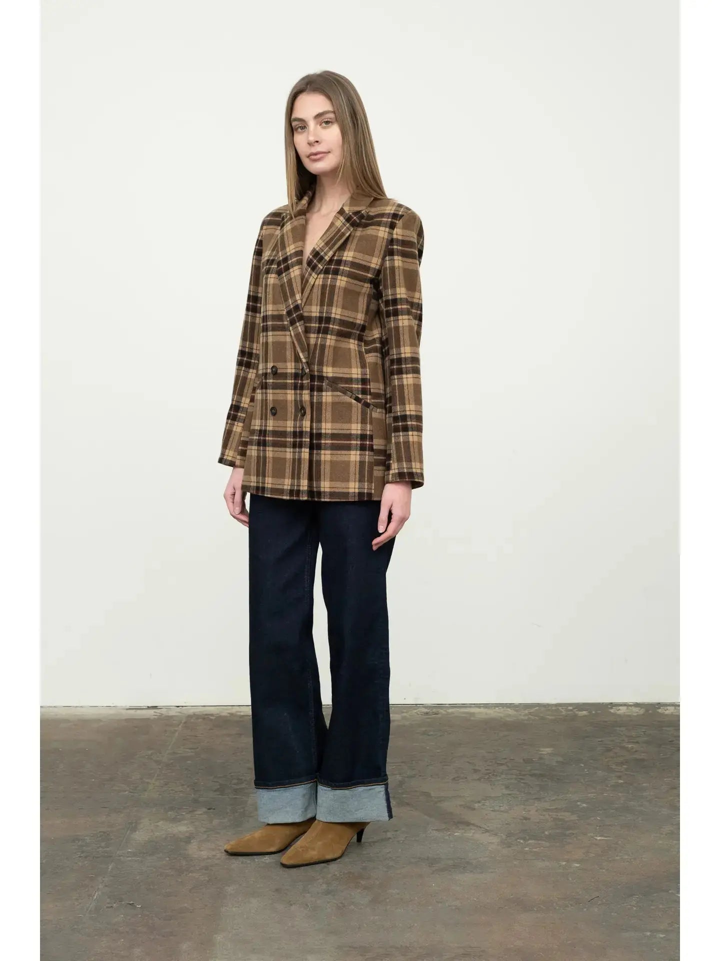 Thatcher Plaid Blazer - Sprig Beauty Co