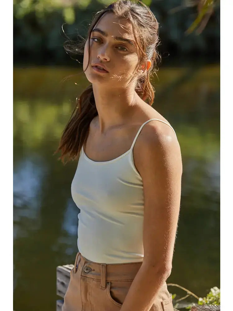 Black Lane Basic Cami by Together, small/medium size, lightweight camisole with thin straps and simple design.
