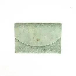 Envelope Pouch - Seafoam Hair on Hide - Sprig Flower Co