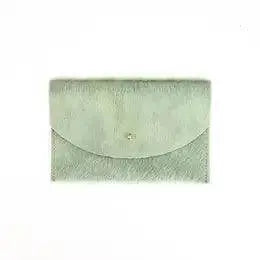 Envelope Pouch - Seafoam Hair on Hide - Sprig Flower Co