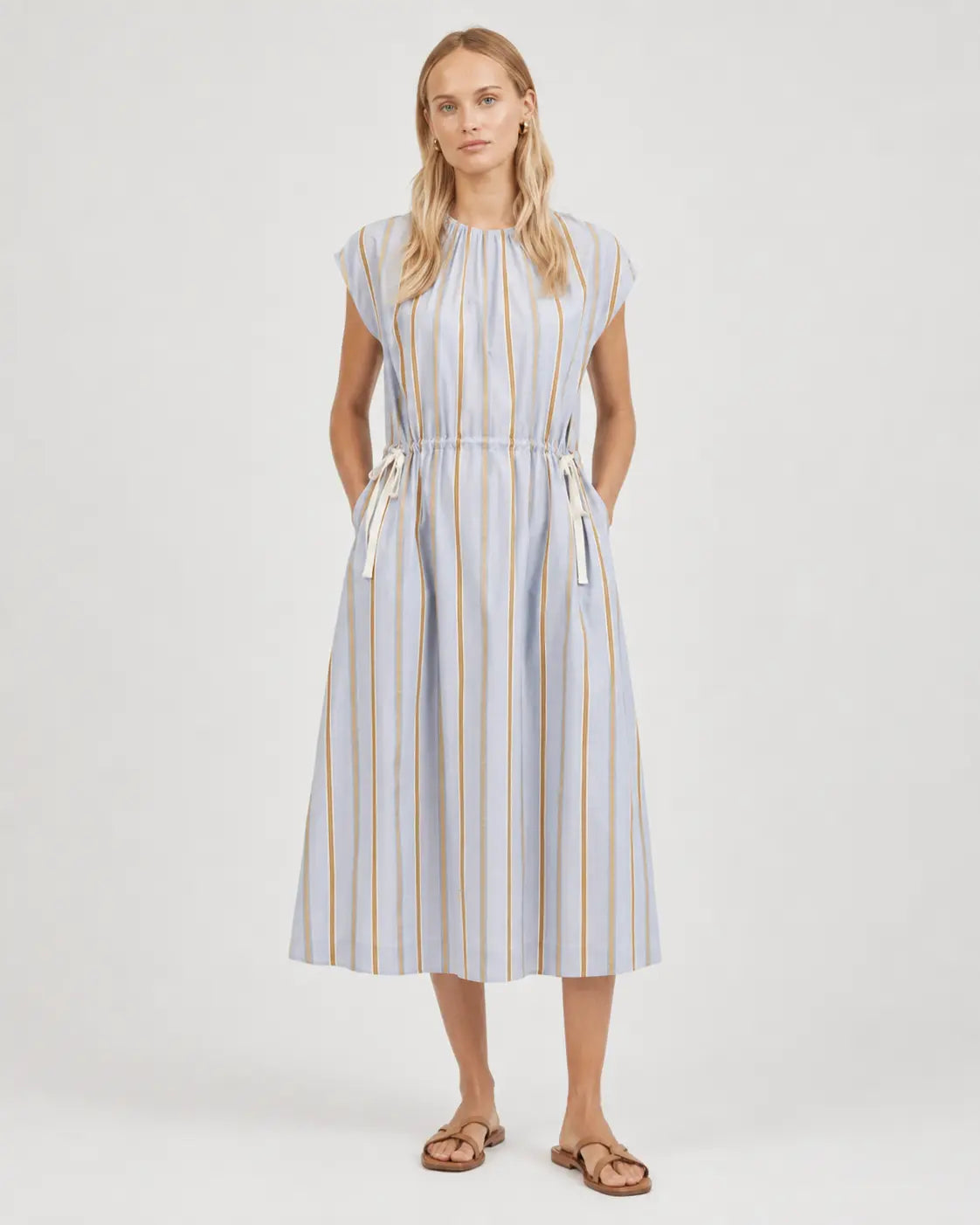 Bryce Stripe Midi Dress A.ren