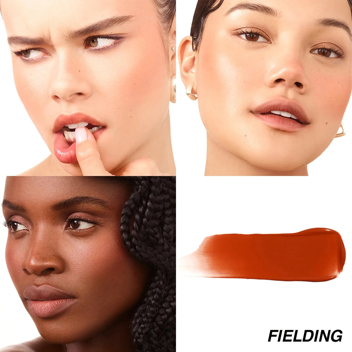 Freck Beauty Cheek Slime makeup in a vibrant pink shade, creamy texture, displayed in a sleek container.
