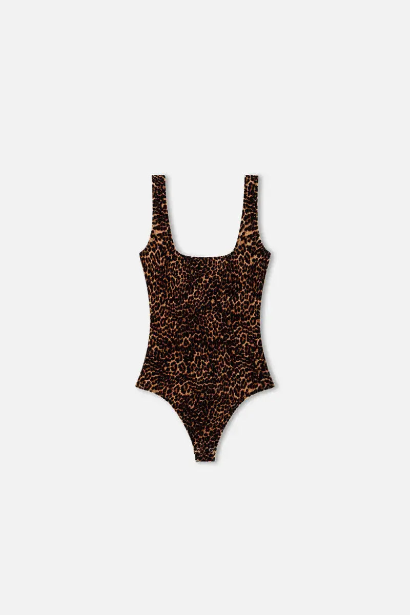 Extra small velvet modern tank bodysuit by Good American, shown flat with smooth fabric and sleeveless design.