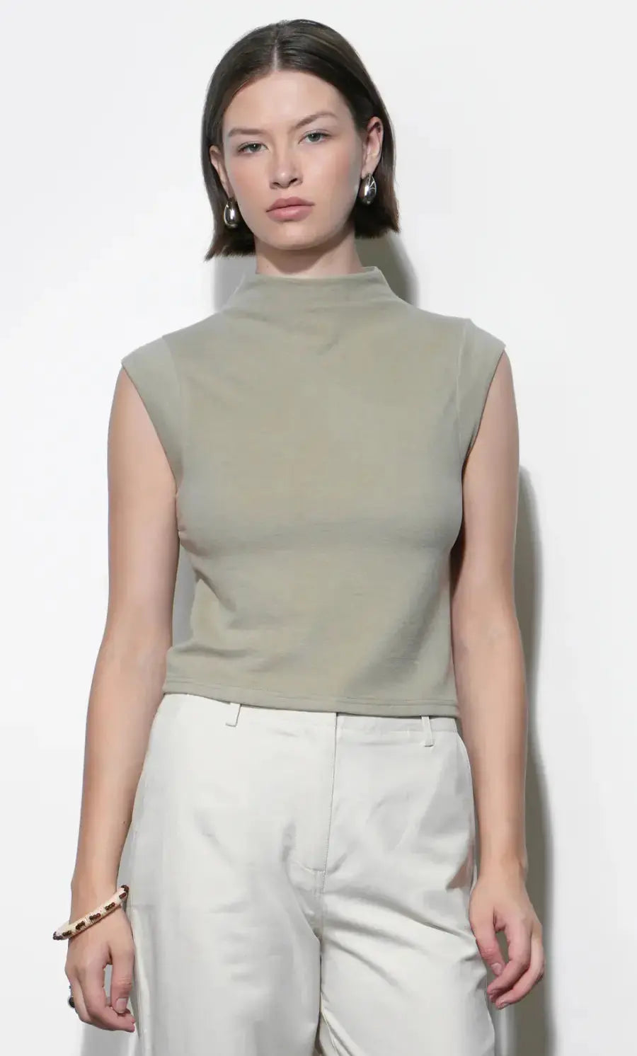 Greylin Paloma Tank in Simple Sage, a lightweight sleeveless top with a relaxed fit, perfect for casual summer wear.