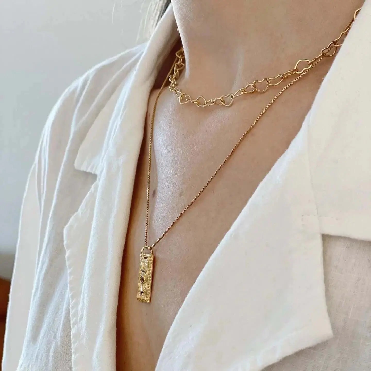 Heart Link Necklace - Sprig Flower Co