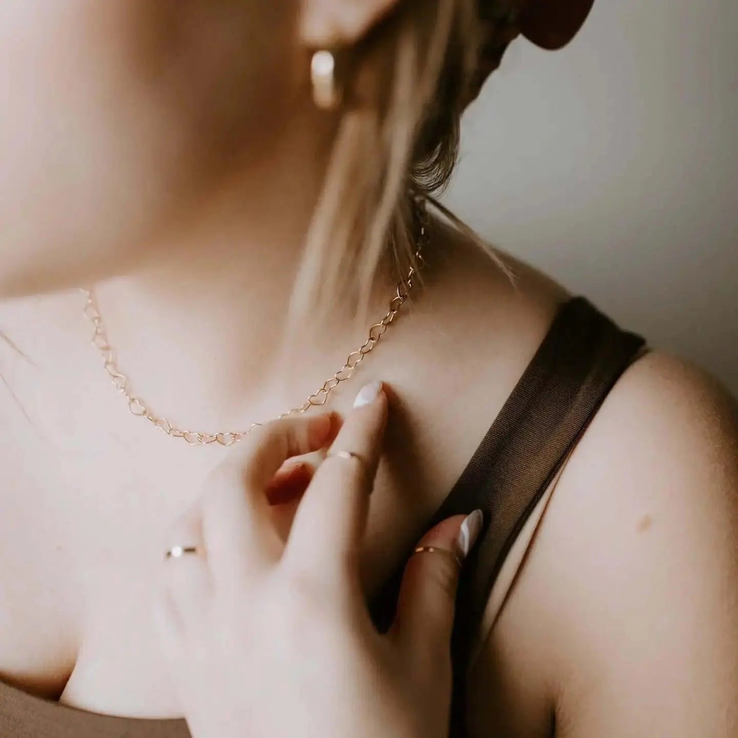 Heart Link Necklace - Sprig Flower Co