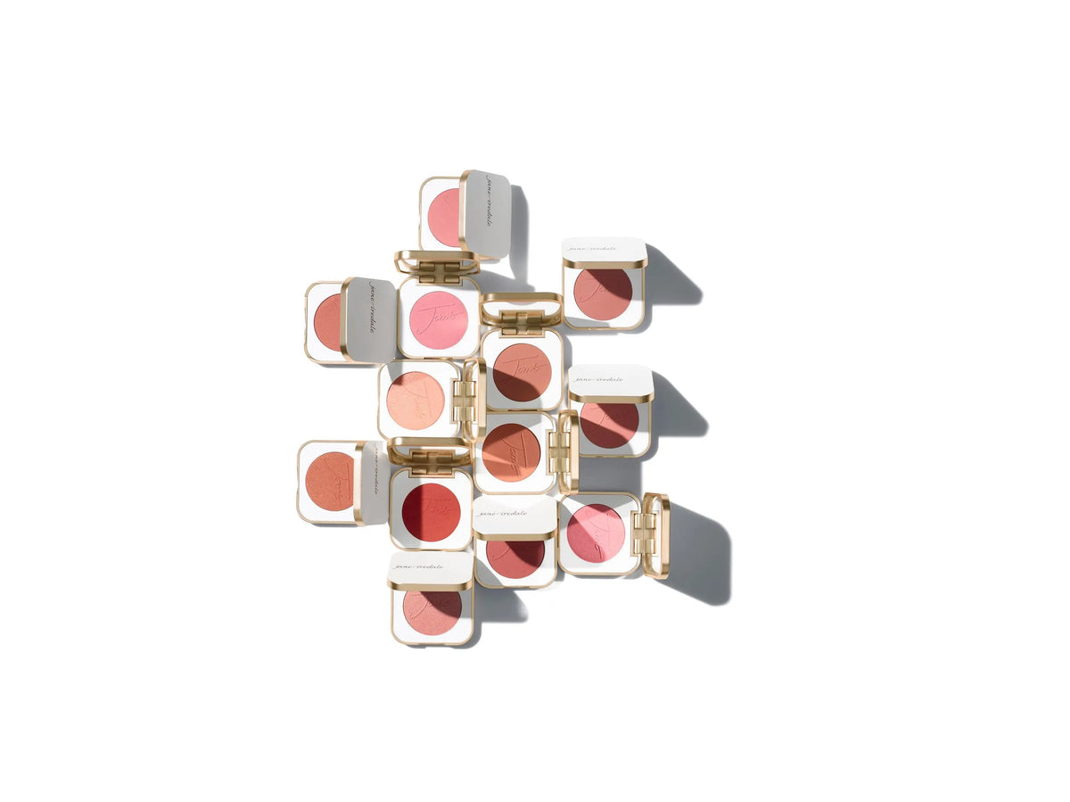 Jane Iredale PurePressed Blush in Whisper, a natural pressed blush with a soft, buildable color for a radiant complexion.