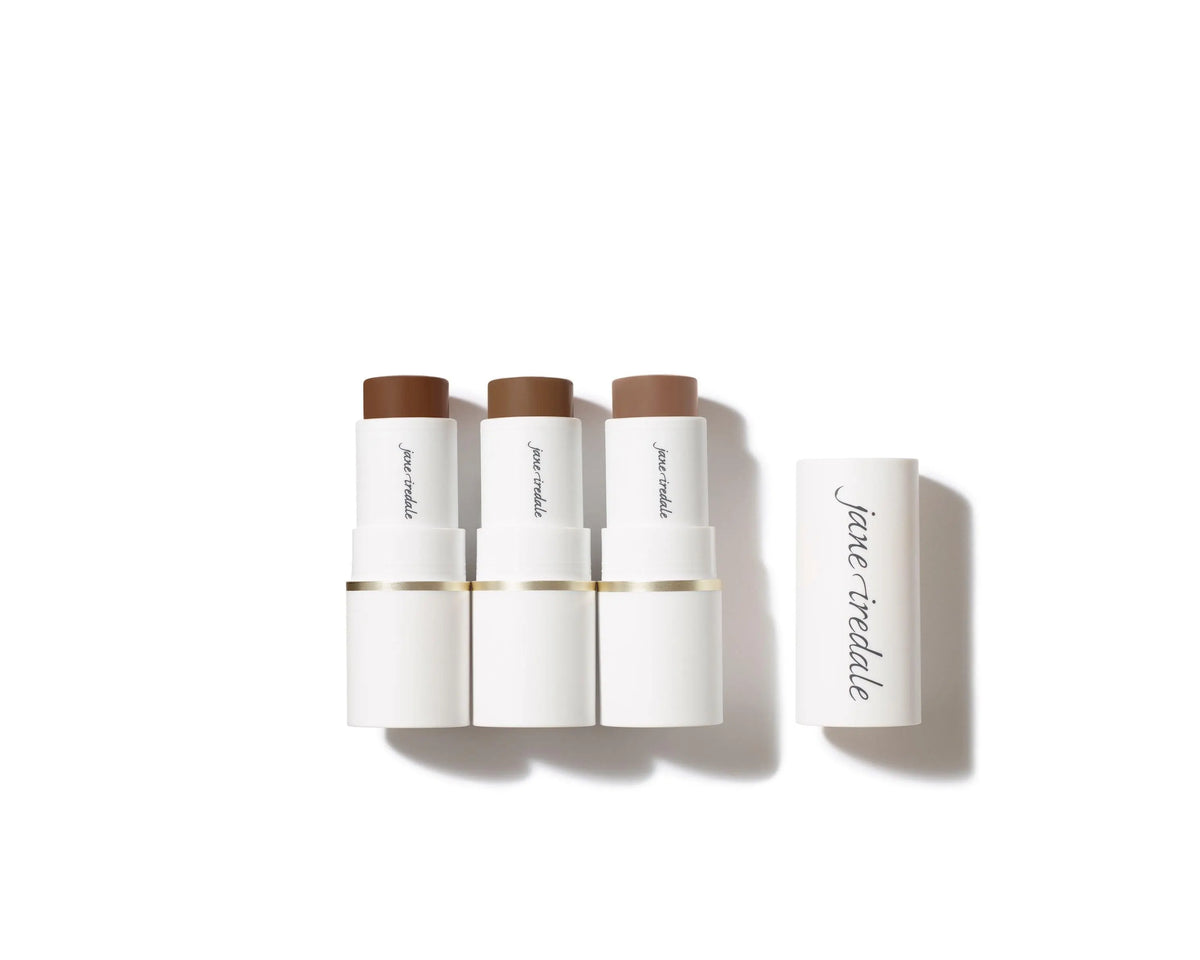 Jane Iredale Glow Time® Bronzer Stick in Sizzle, a natural-looking bronzer stick with a radiant glow.