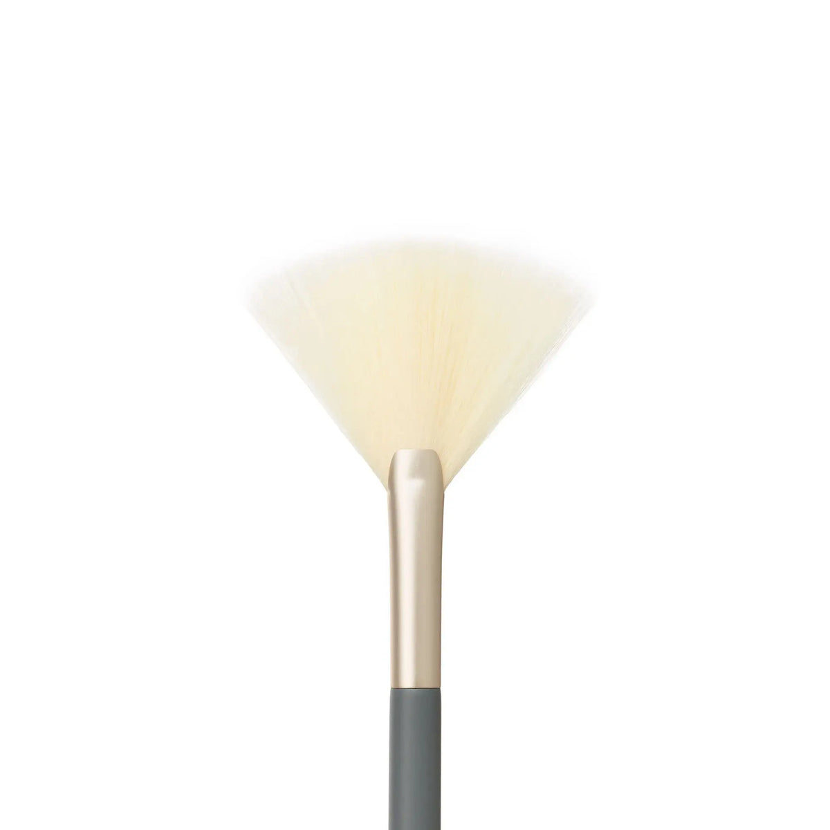 Jane Iredale fan brush with soft bristles, ideal for applying powder or blush for a smooth, even makeup finish.