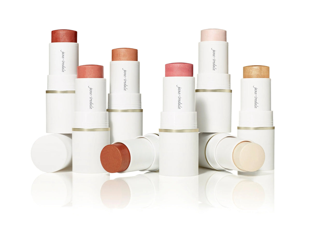 Jane Iredale Glow Time Highlighter Stick in Solstice, showcasing a shimmering, easy-to-apply highlighter for radiant skin.
