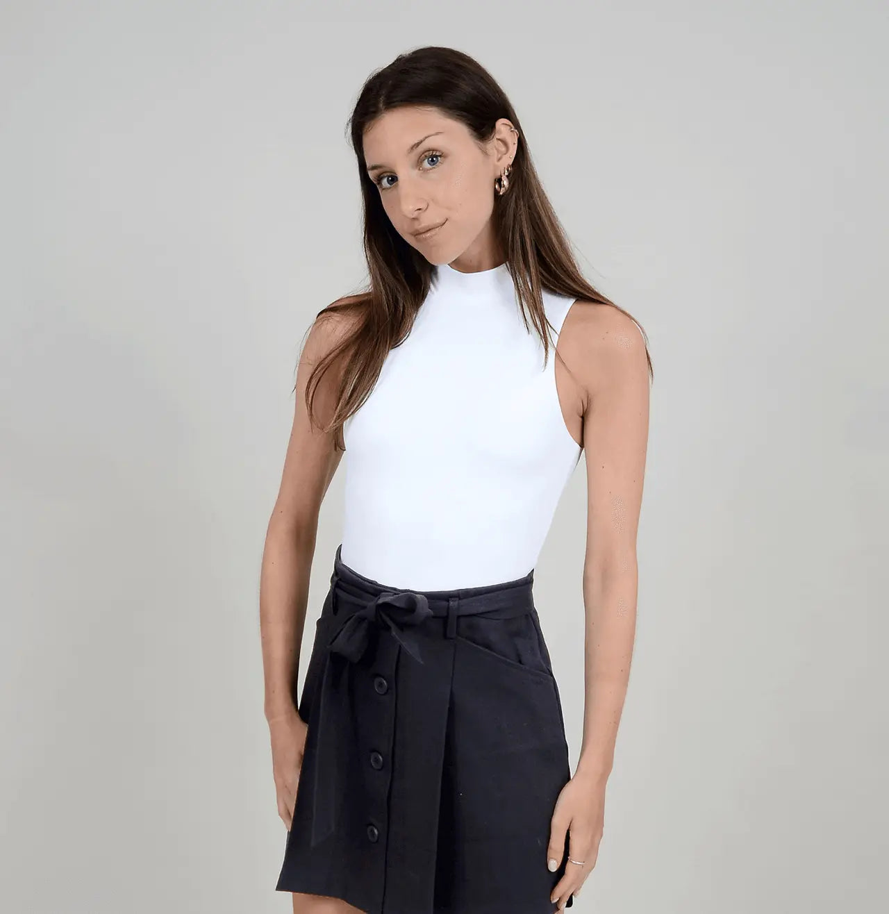 Mika Mock Neck Bodysuit - Sprig Flower Co