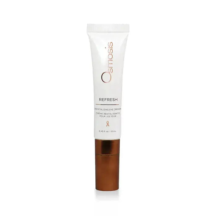 Osmosis Refresh Revitalizing Eye Cream in a sleek jar, designed to reduce puffiness and brighten the under-eye area.