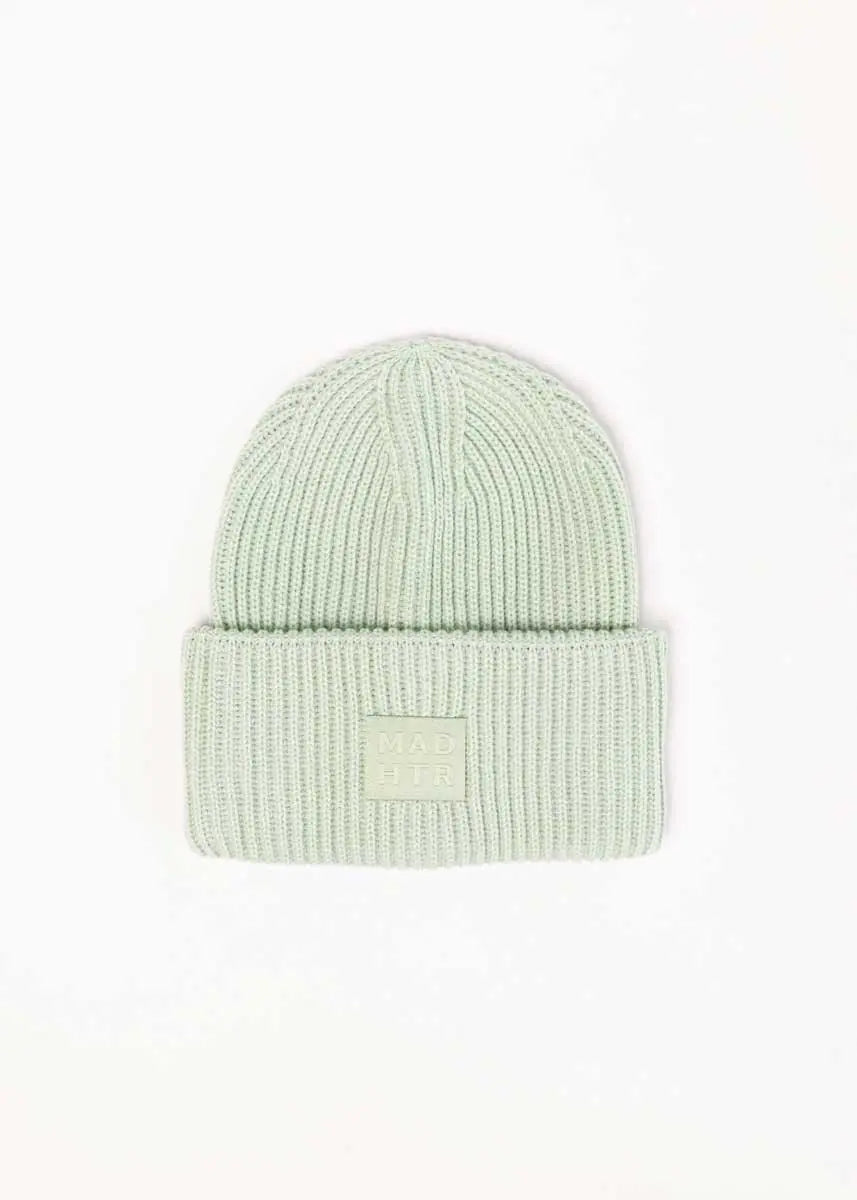 Seafoam Ribbed Beanie - Sprig Flower Co